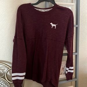 Maroon Love PINK pullover!
